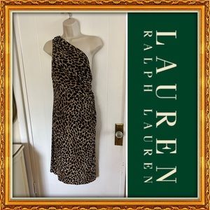 NWT | Ralph Lauren Leopard One Shoulder Dress!!